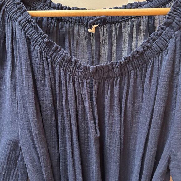 J.Crew navy crepe tunic women’s size M - Picture 3 of 6